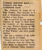 Saam, CatherineM.(Funeral Notice)